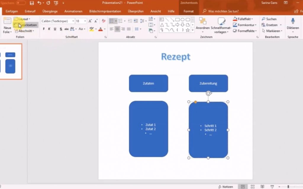 Eine Folie aus dem Office-Programm "Powerpoint"