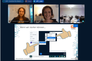 Ein Screenshot eines digitalen Workshops.