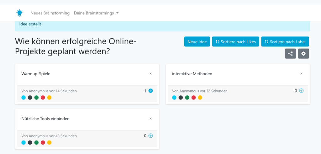 Kits Anwendung namens Mindwendel.
