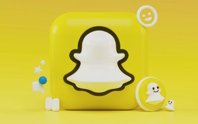 Snapchat-Logo in 3D mit Emojis